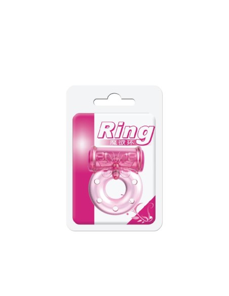 Baile Anillo Vibrador con Preservativo Color Rosa