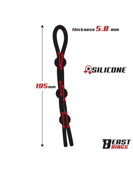 Lasso Anillo para el Pene Silicona Ajustable