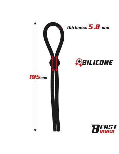Lasso Anillo para el Pene Silicona Ajustable