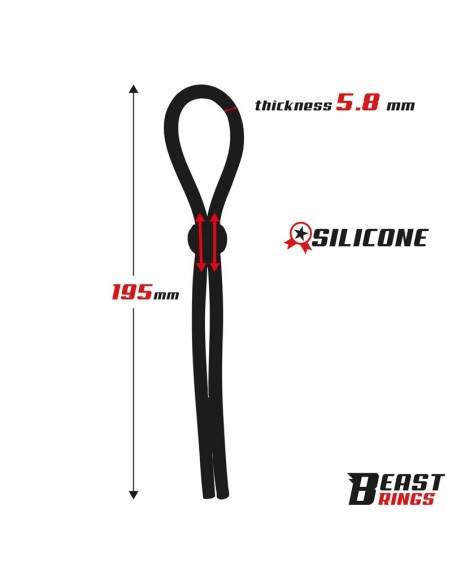 Lasso Anillo para el Pene Silicona Ajustable