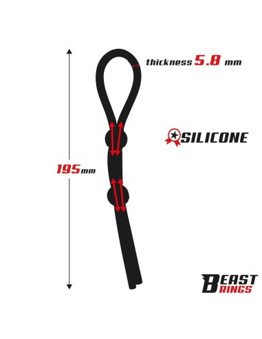 Lasso Anillo para el Pene Silicona Ajustable