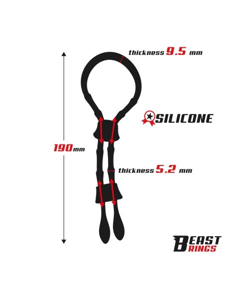 Lasso Anillo para el Pene Silicona Ajustable