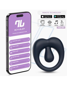 Kenny Anillo Vibrador con Estimulador de Clitoris y APP Azul Noche