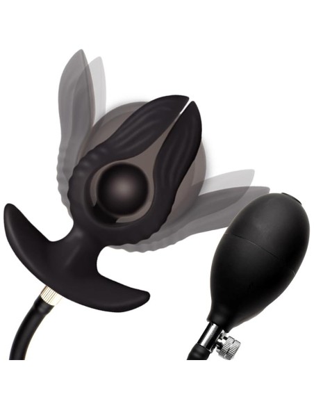 Dark Pearl Plug Anal con Inflado y Vibracion con Control Remoto