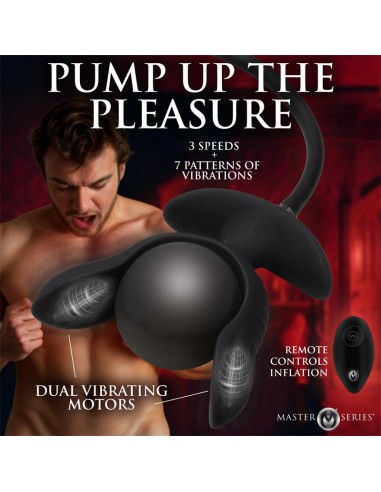 Dark Pearl Plug Anal con Inflado y Vibracion con Control Remoto