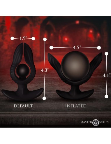 Dark Pearl Plug Anal con Inflado y Vibracion con Control Remoto