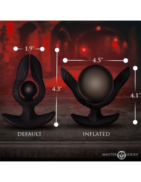 Dark Pearl Plug Anal con Inflado y Vibracion con Control Remoto