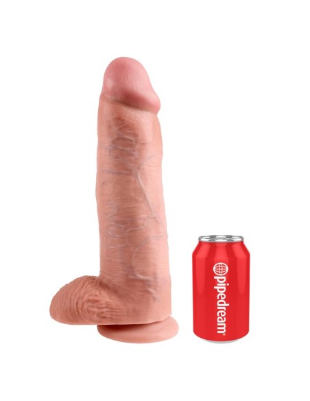 King Cock Pene con Testiculos de 12 Color Natural King Cock Pene con Testiculos de 12 Color Natural