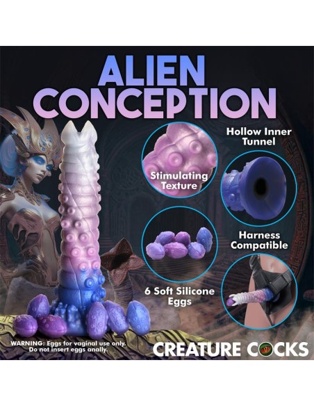 Tenta Queen Dildo Ovipositor con 6 Huevos