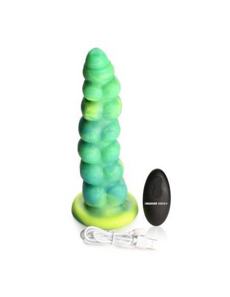 Squirmer Dildo con Thrusting y Vibracion Control Remoto Silicona
