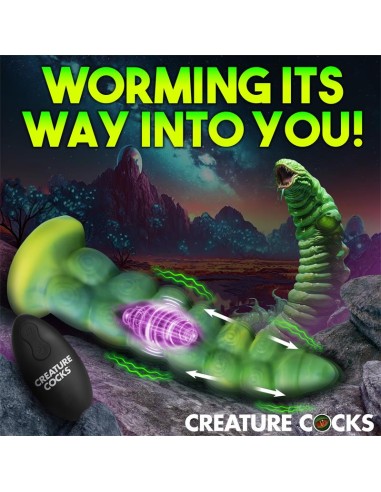 Squirmer Dildo con Thrusting y Vibracion Control Remoto Silicona