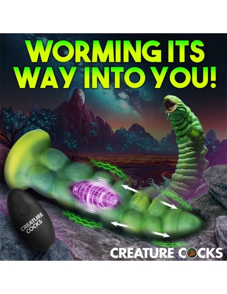 Squirmer Dildo con Thrusting y Vibracion Control Remoto Silicona