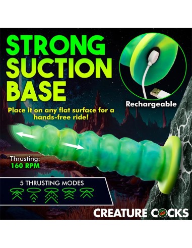 Squirmer Dildo con Thrusting y Vibracion Control Remoto Silicona