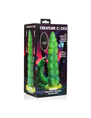 Squirmer Dildo con Thrusting y Vibracion Control Remoto Silicona