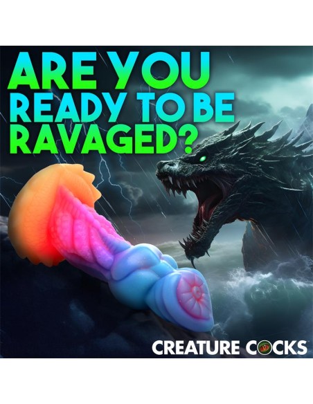 Aqua Cock Dildo Brilla en la Oscuridad Silicona