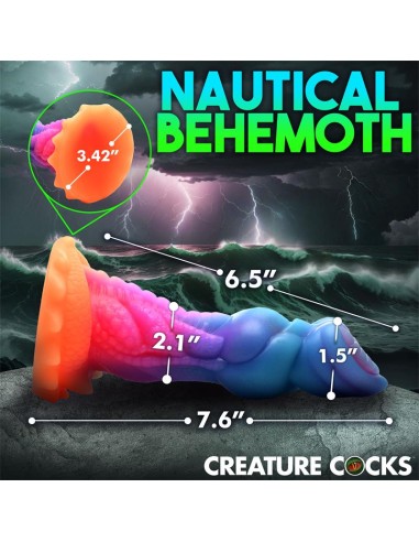 Aqua Cock Dildo Brilla en la Oscuridad Silicona