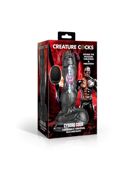 Cyborg Cock Dildo Metal con Thrusting y Vibracion