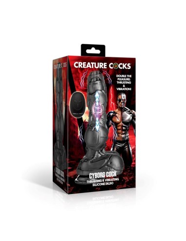 Cyborg Cock Dildo Metal con Thrusting y Vibracion
