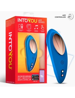 Vibrador de Braguita con APP Silicona Azul 2