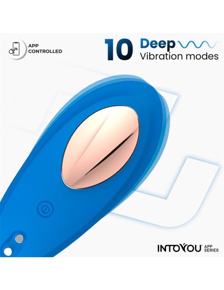 Vibrador de Braguita con APP Silicona Azul