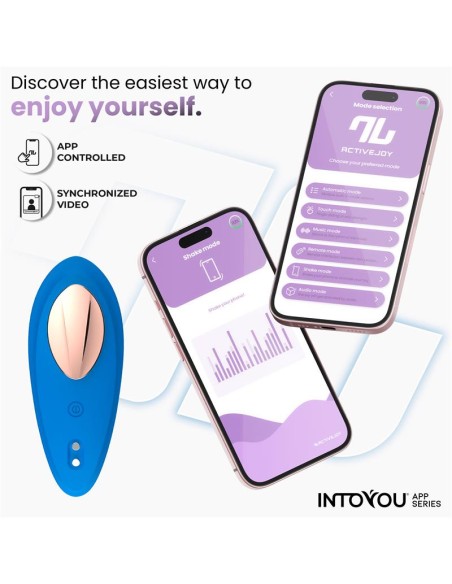 Vibrador de Braguita con APP Silicona Azul