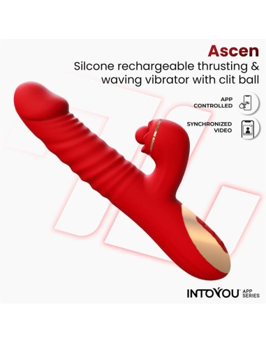 Ascen Vibrador con Thrusting y Waving y APP USB Magnetico