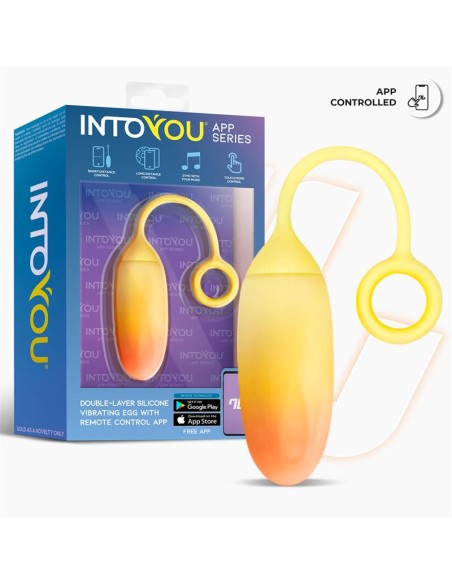 Huevo Silicona Doble Capa con APP Amarillo Naranja