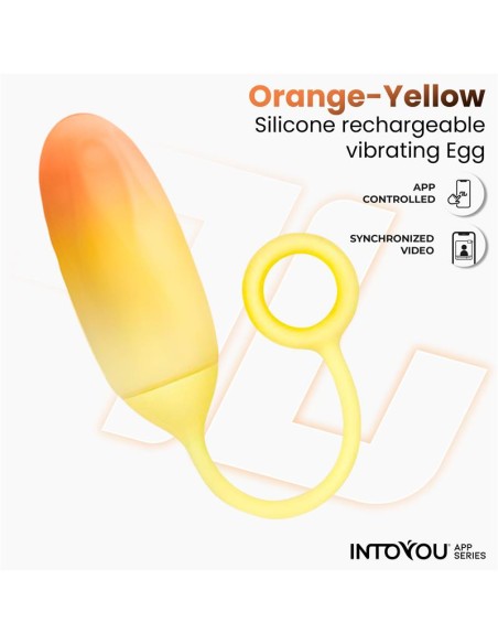 Huevo Silicona Doble Capa con APP Amarillo Naranja