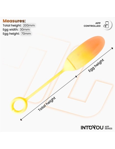 Huevo Silicona Doble Capa con APP Amarillo Naranja
