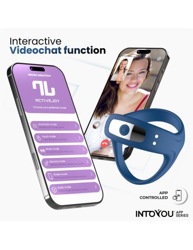Rank Anillo Vibrador con App Azul