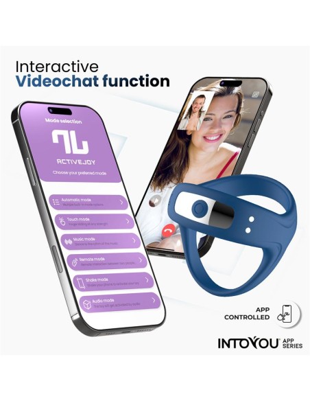 Rank Anillo Vibrador con App Azul
