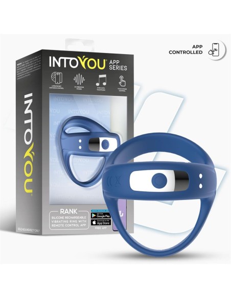 Rank Anillo Vibrador con App Azul