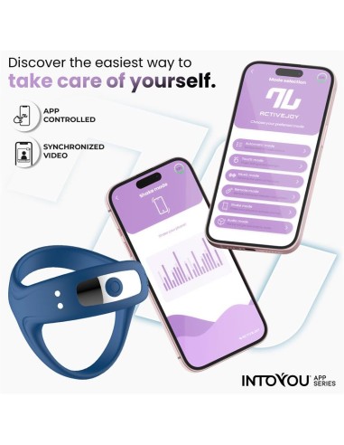 Rank Anillo Vibrador con App Azul