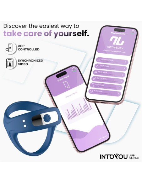 Rank Anillo Vibrador con App Azul