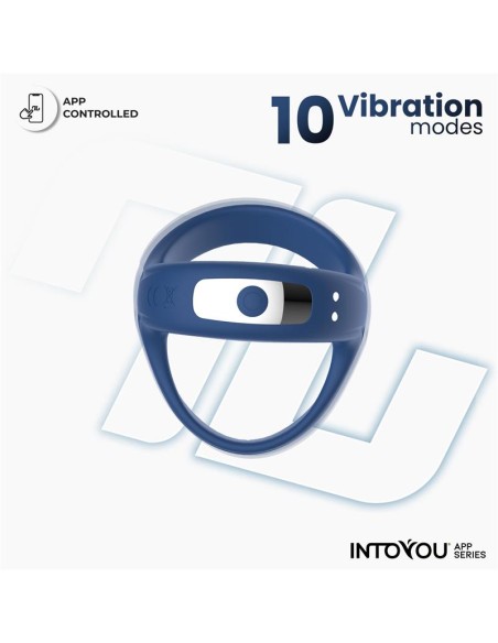 Rank Anillo Vibrador con App Azul