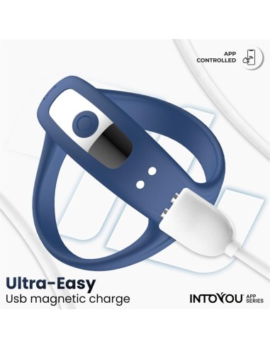 Rank Anillo Vibrador con App Azul