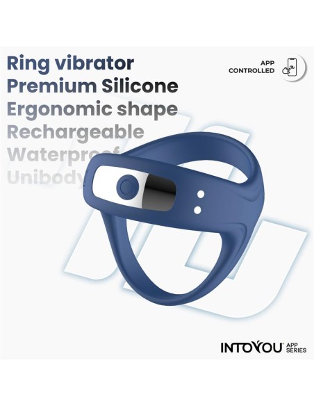 Rank Anillo Vibrador con App Azul