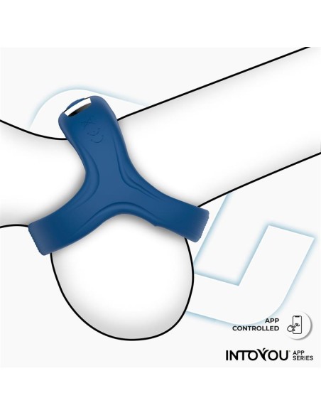 Rank Anillo Vibrador con App Azul