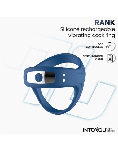 Rank Anillo Vibrador con App Azul