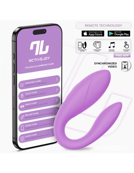 Juguete para Parejas con APP Flexible Silicona Lavanda