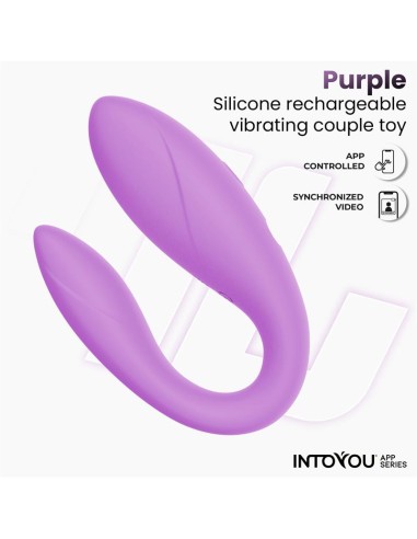 Juguete para Parejas con APP Flexible Silicona Lavanda