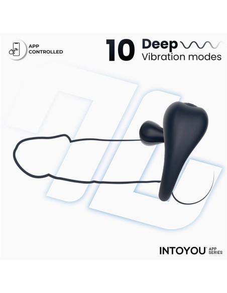 Kenny Anillo Vibrador con Estimulador de Clitoris y APP Azul Noche