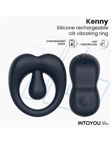 Kenny Anillo Vibrador con Estimulador de Clitoris y APP Azul Noche