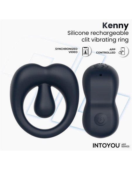 Kenny Anillo Vibrador con Estimulador de Clitoris y APP Azul Noche