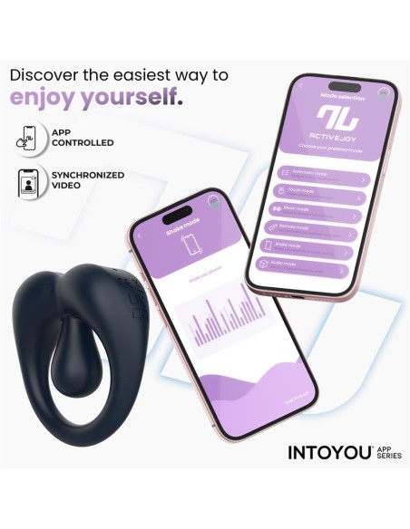 Kenny Anillo Vibrador con Estimulador de Clitoris y APP Azul Noche