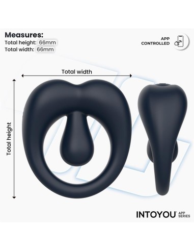 Kenny Anillo Vibrador con Estimulador de Clitoris y APP Azul Noche