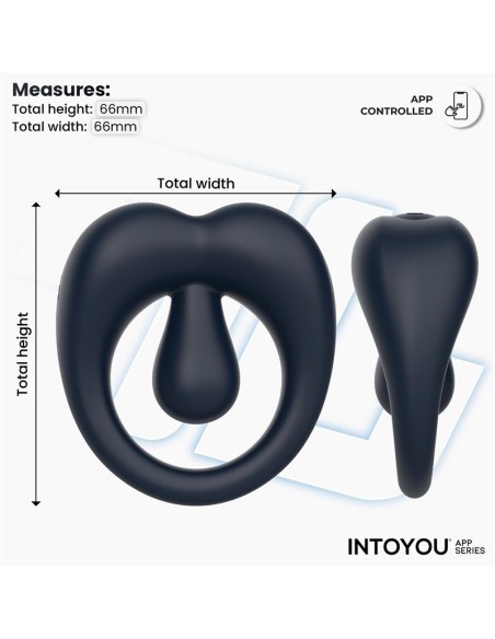 Kenny Anillo Vibrador con Estimulador de Clitoris y APP Azul Noche