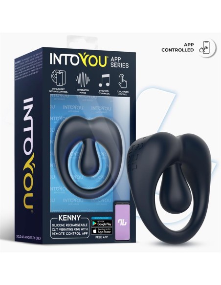 Kenny Anillo Vibrador con Estimulador de Clitoris y APP Azul Noche