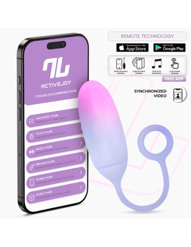 Huevo Silicona Doble Capa con APP Rosa Azul