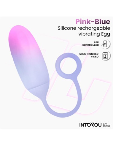 Huevo Silicona Doble Capa con APP Rosa Azul